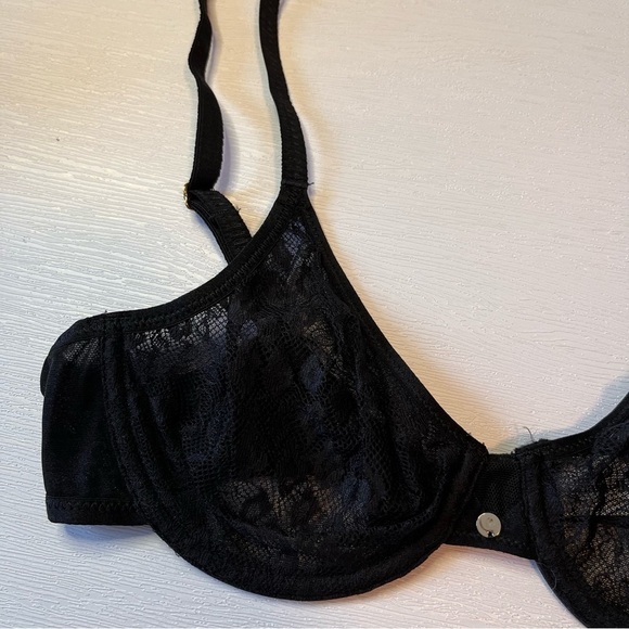 NWT Chantelle Lingerie Spirit Full Coverage Lace Molded Bra 32C BLACK #0097E - Picture 11 of 13
